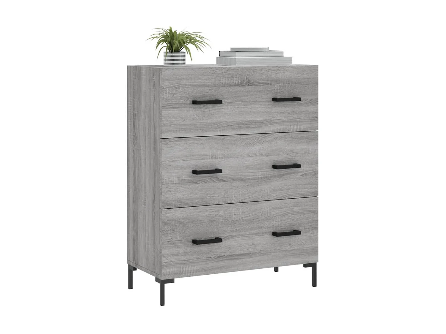 Sideboard Grau Sonoma - Lowboard 69,5x34x90 cm Holzwerkstoff -RM23613