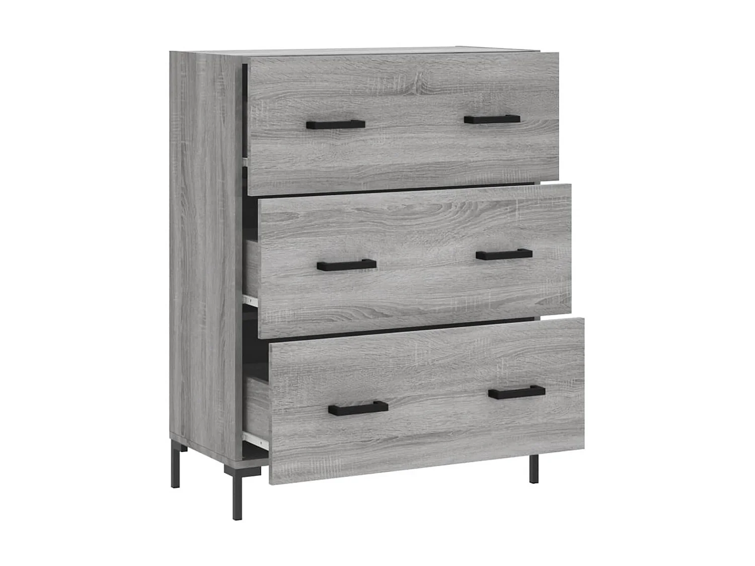 Sideboard Grau Sonoma - Lowboard 69,5x34x90 cm Holzwerkstoff -RM23613