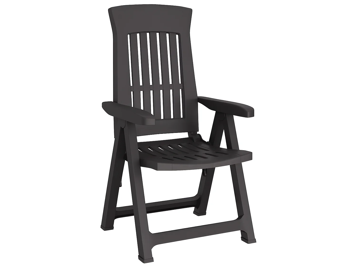Chaises inclinables de jardin 2 pcs anthracite PP SEF74840