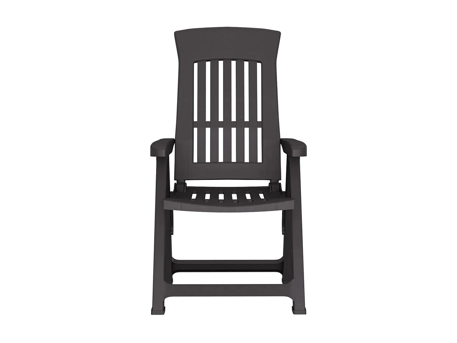 Chaises inclinables de jardin 2 pcs anthracite PP SEF74840