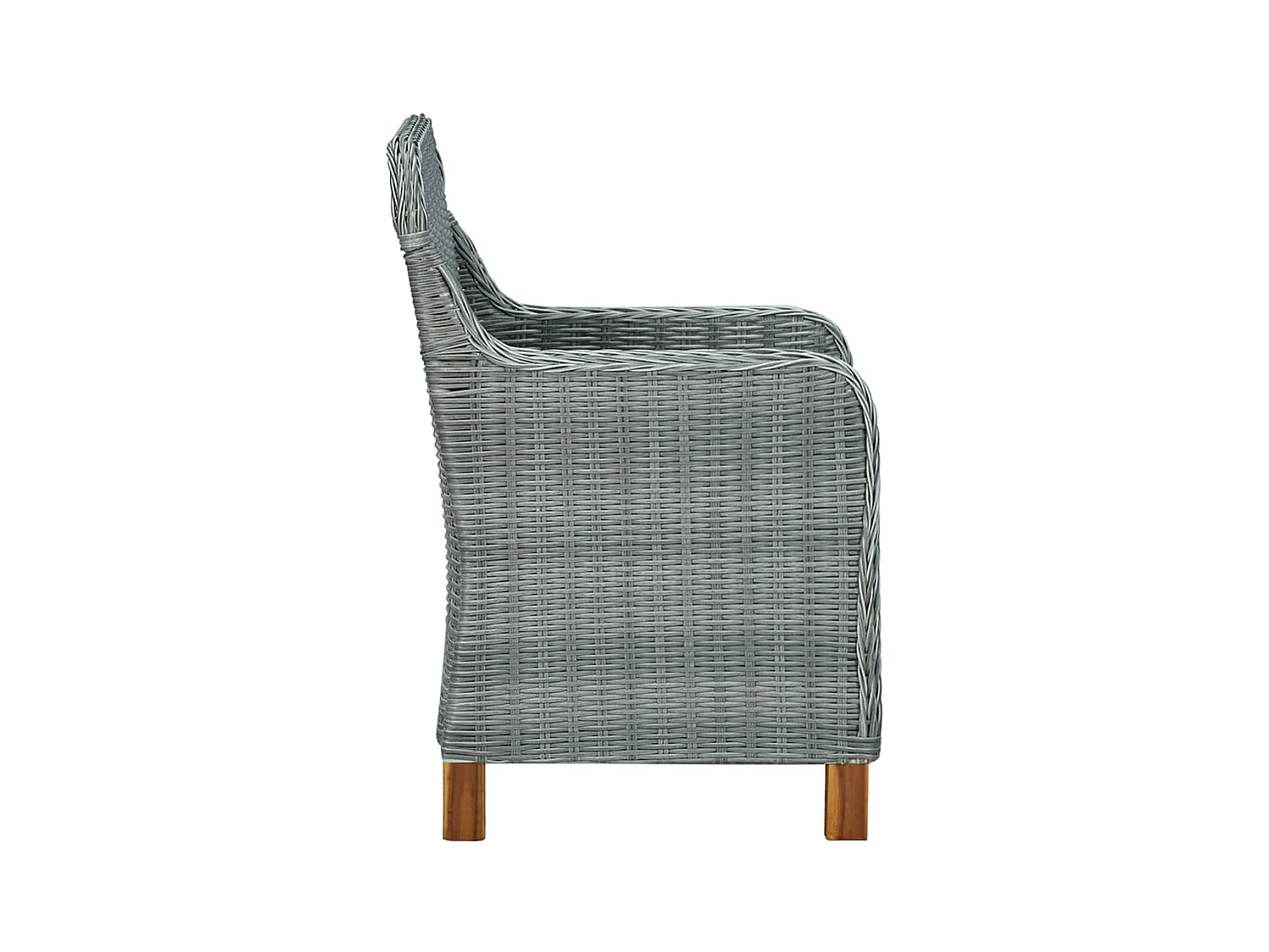 Chaises de jardin avec coussins 2 pcs Résine tressée Gris clair SEF68393