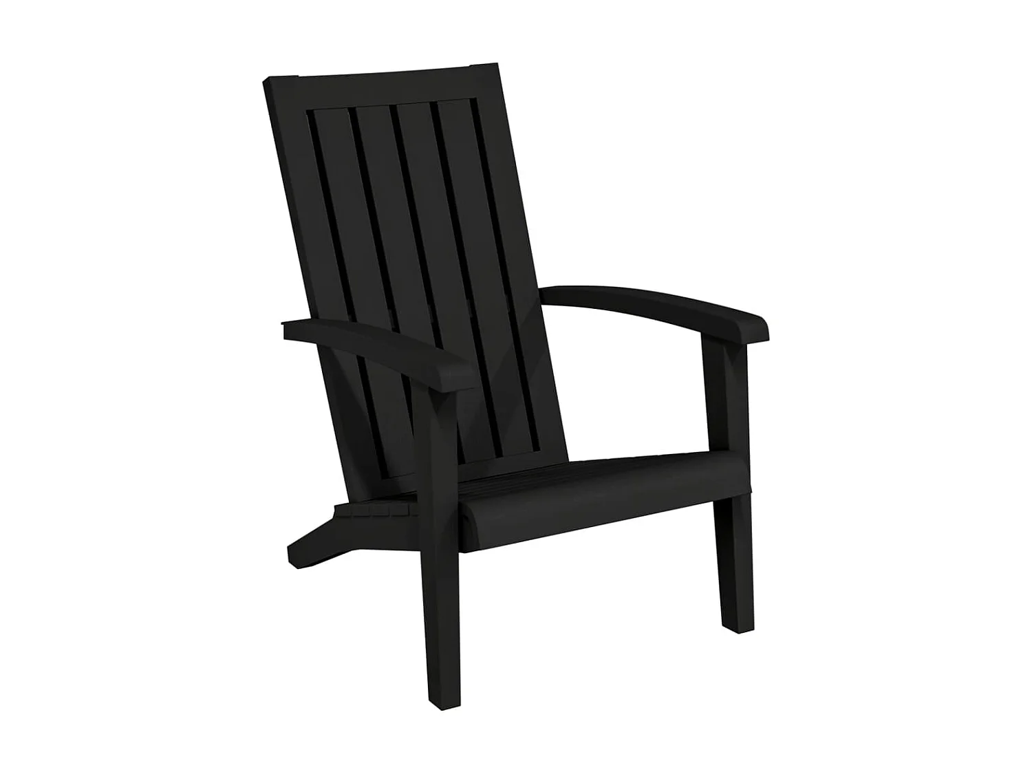 Silla de jardín Adirondack polipropileno negro ES50461