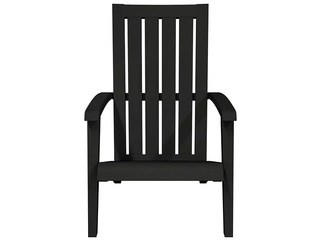 Silla de jardín Adirondack polipropileno negro ES50461