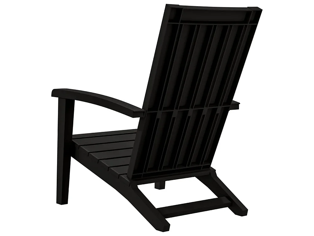 Chaise de jardin Adirondack noir polypropylène SEF76325