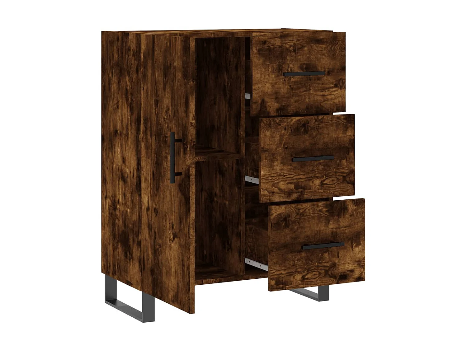 Sideboard Anrichte Räuchereiche 69,5x34x90 cm Holzwerkstoff -RM55096