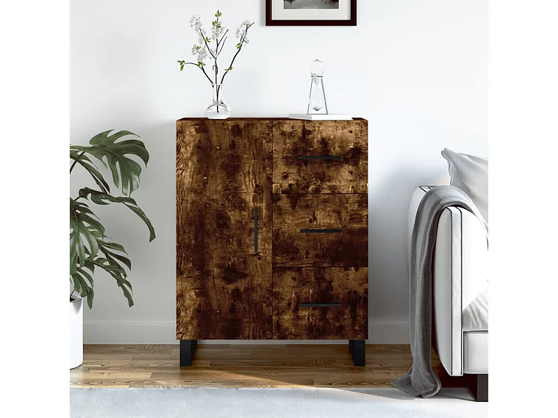 Sideboard Anrichte Räuchereiche 69,5x34x90 cm Holzwerkstoff -RM55096