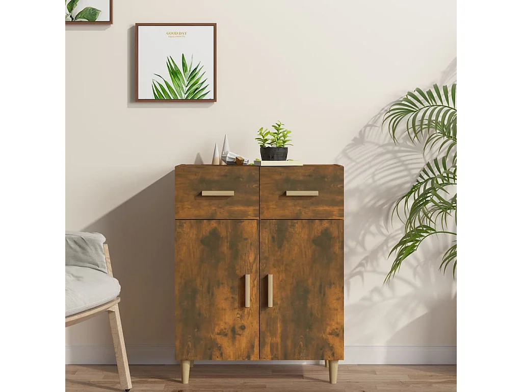 Sideboard Anrichte Räuchereiche 69,5x34x89 cm Holzwerkstoff -RM67525