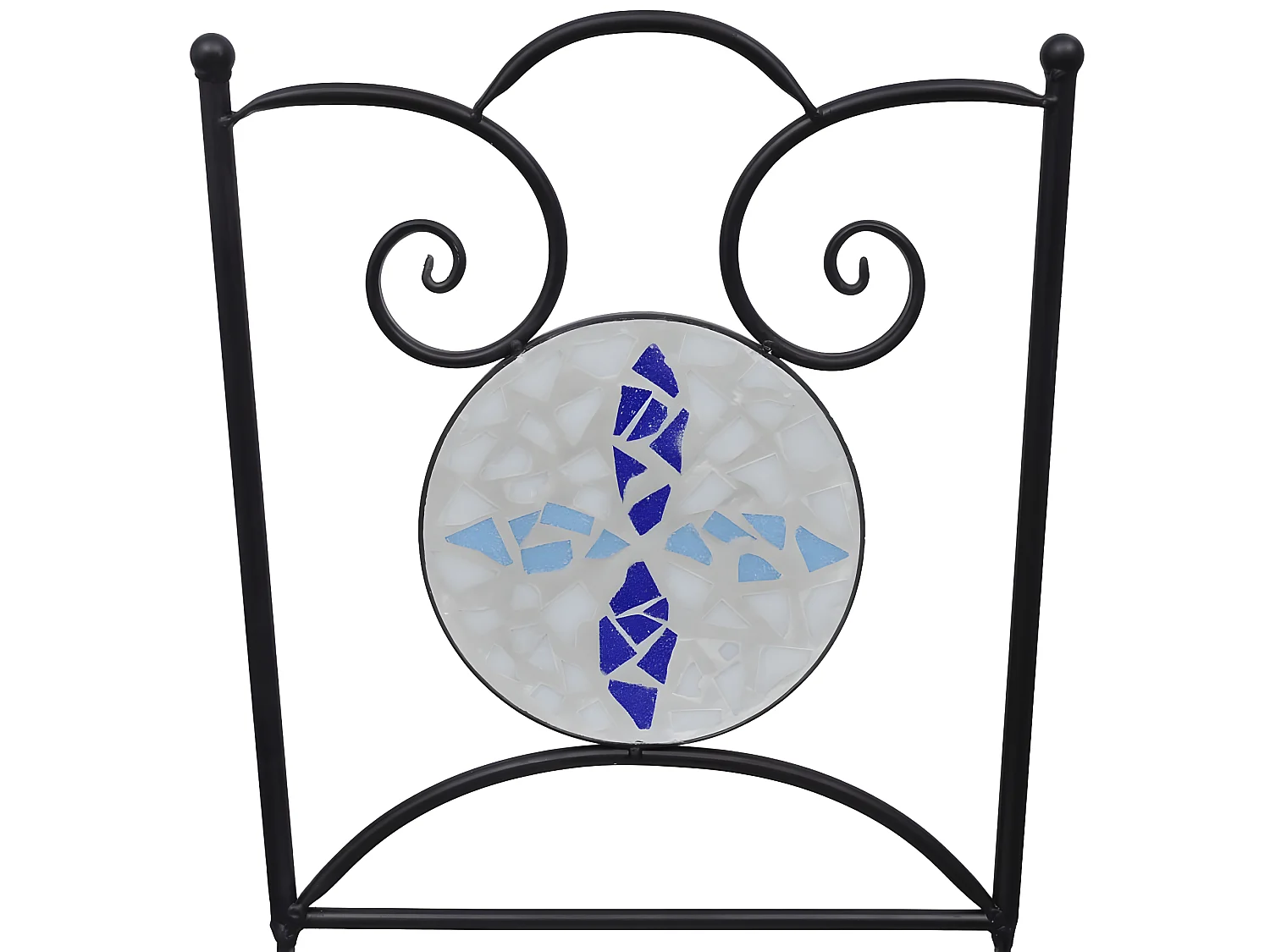 Chaises pliables de bistro 2 pcs Céramique Bleu et blanc SEF57095