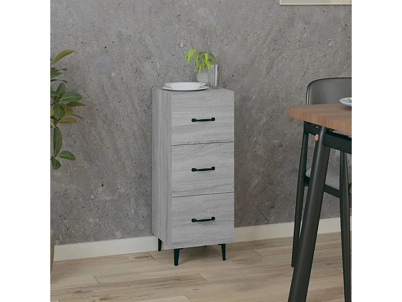 Sideboard Grau Sonoma - Lowboard 34,5x34x90 cm Holzwerkstoff -RM22267
