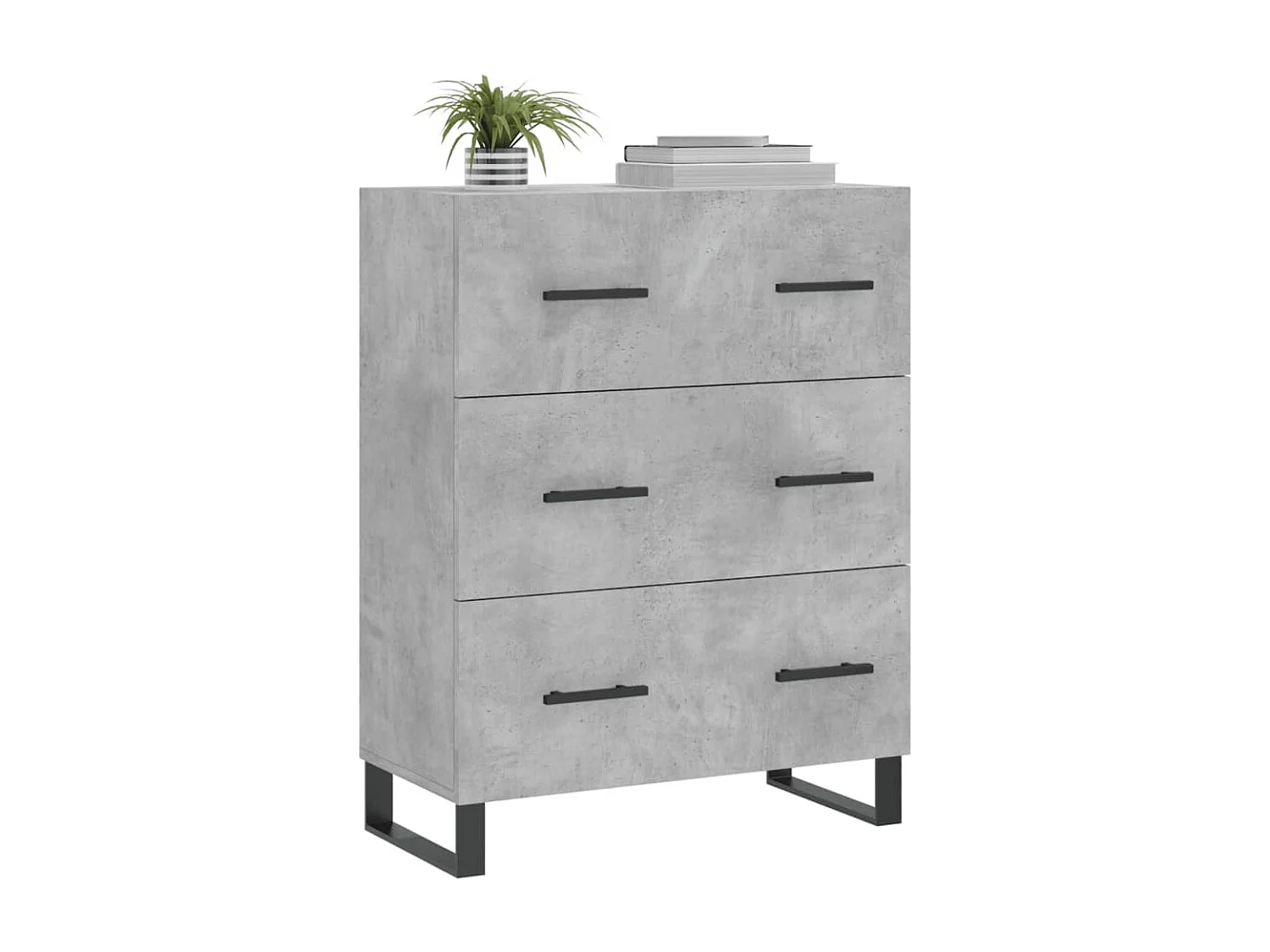 Sideboard Lowboard - Betongrau 69,5x34x90 cm Holzwerkstoff -RM67428