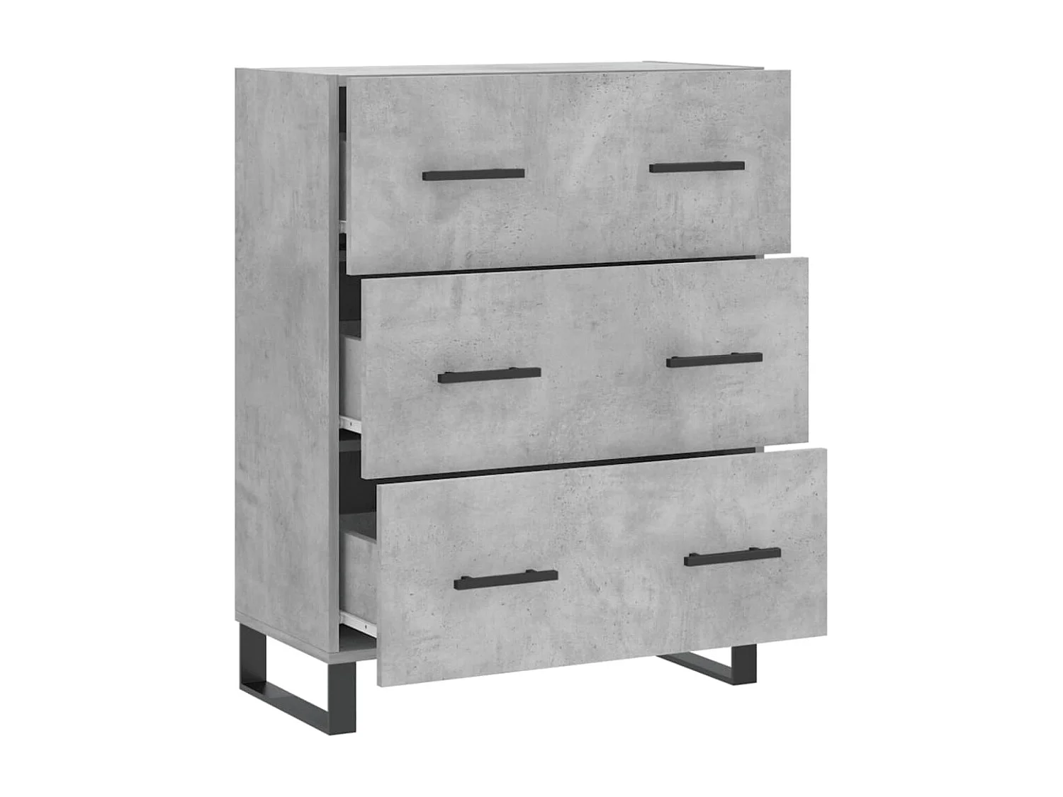 Sideboard Lowboard - Betongrau 69,5x34x90 cm Holzwerkstoff -RM67428