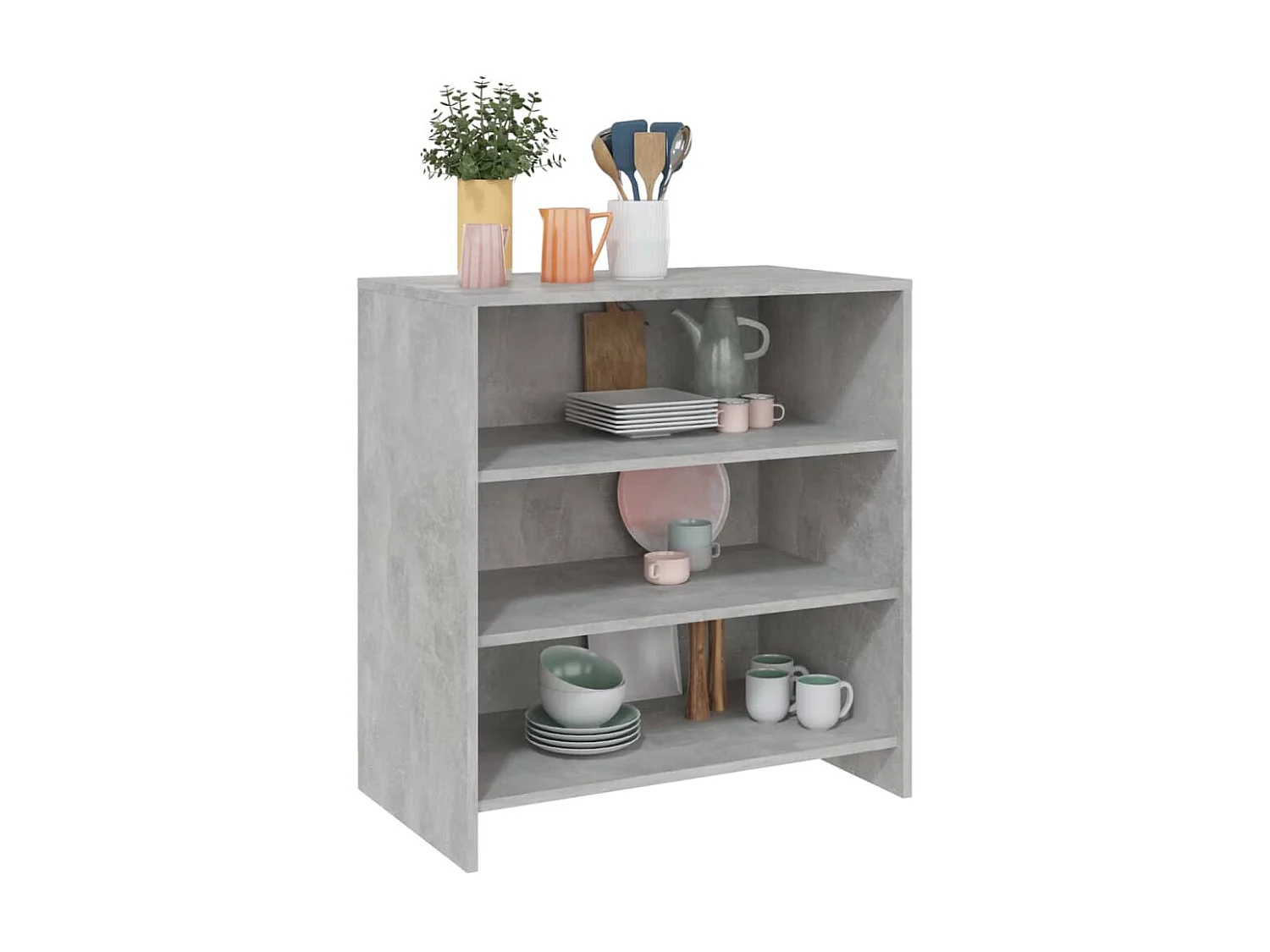 Sideboard Lowboard - Betongrau 70x40,5x75 cm Holzwerkstoff -RM90002