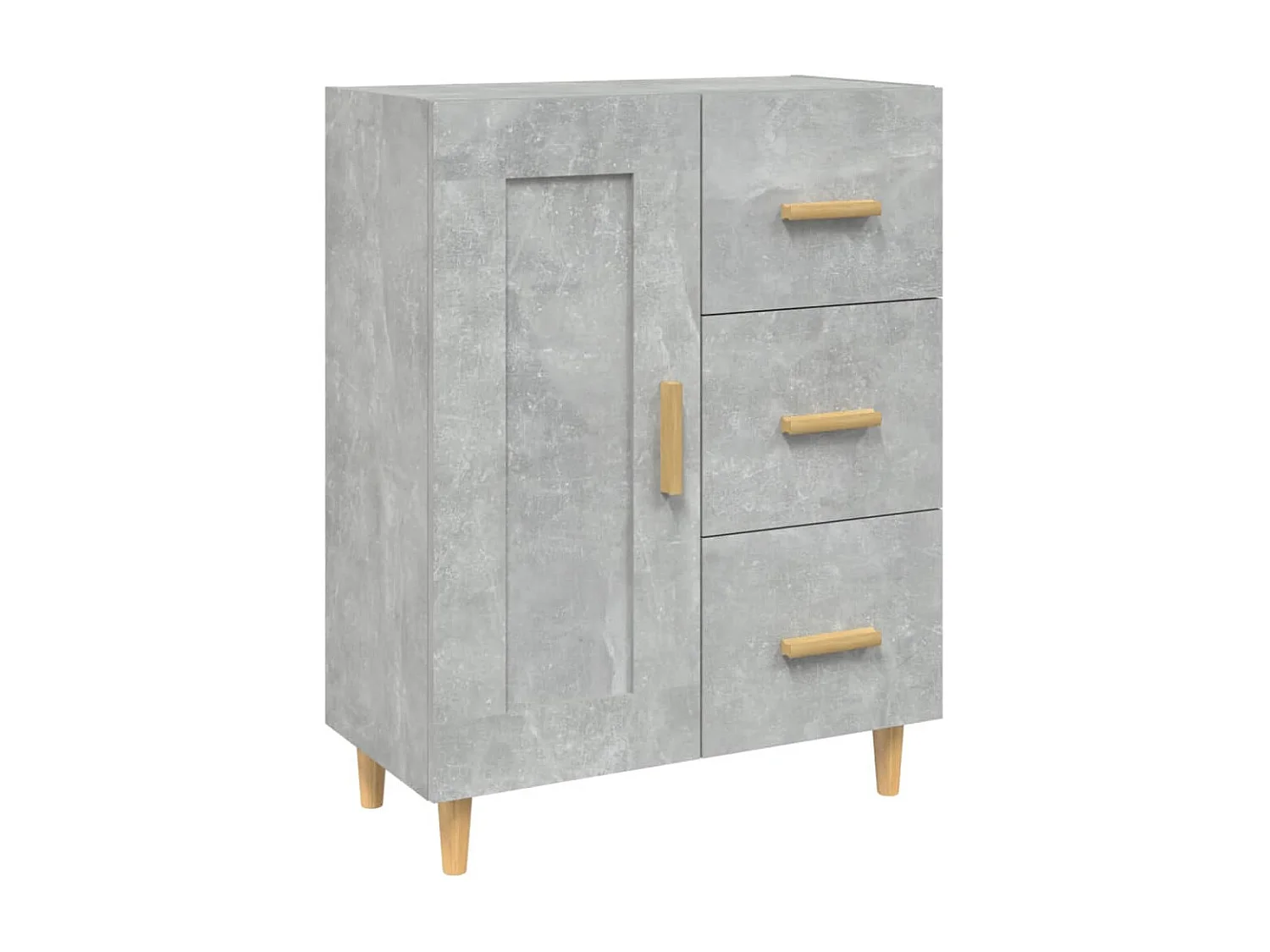 Sideboard Lowboard - Betongrau 69,5x34x90 cm Holzwerkstoff -RM76940