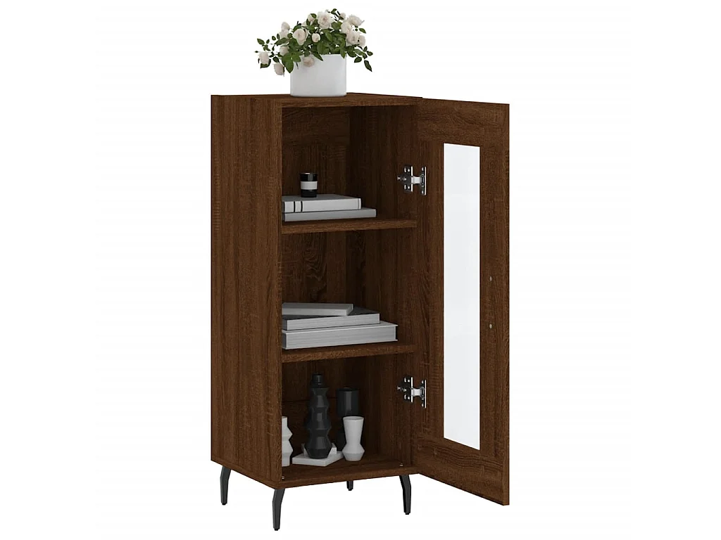 Sideboard Lowboard - Braun Eichen-Optik 34,5x34x90 cm Holzwerkstoff -RM61707