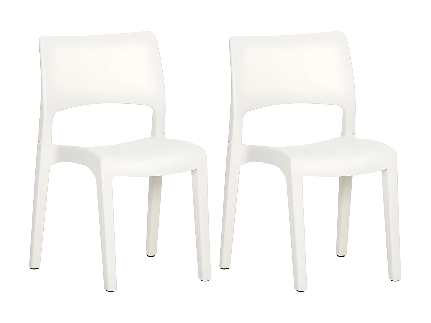 Chaises de jardin 2 pcs Blanc Polypropylène SEF51162