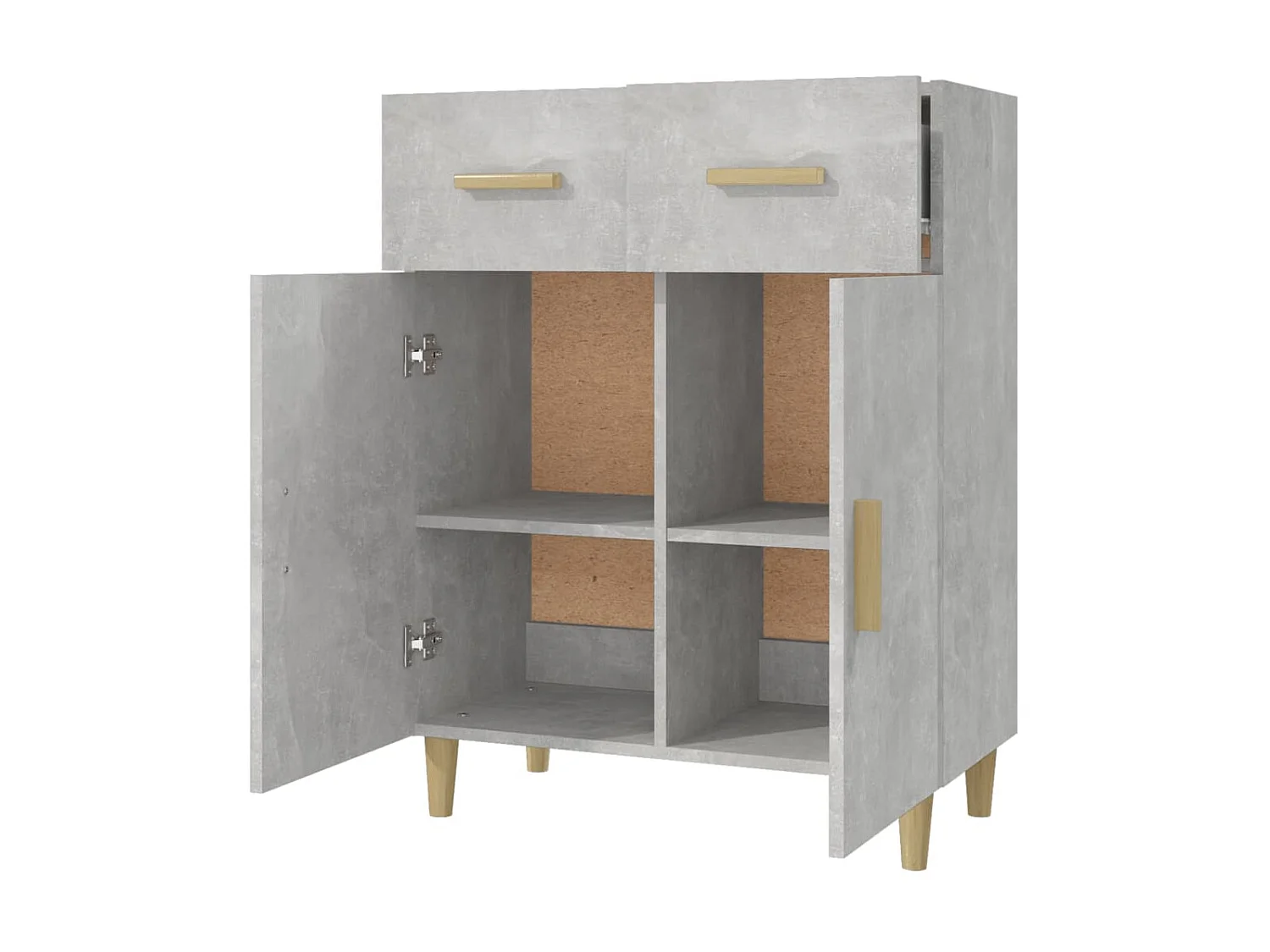 Sideboard Lowboard - Betongrau 69,5x34x89 cm Holzwerkstoff -RM96016