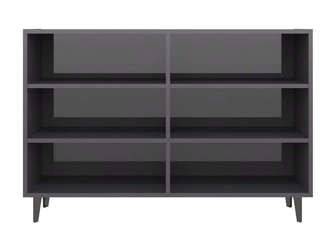 Sideboard Lowboard - Hochglanz-Grau 103,5x35x70 cm Holzwerkstoff -RM80929