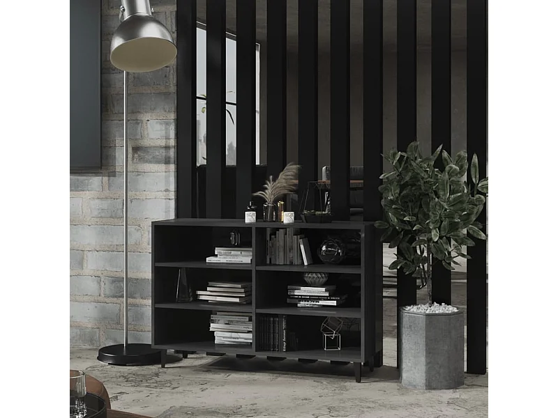 Sideboard Lowboard - Hochglanz-Grau 103,5x35x70 cm Holzwerkstoff -RM80929