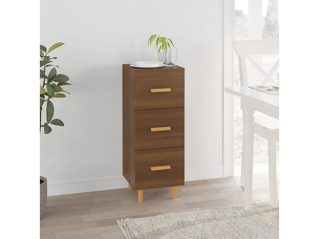 Sideboard Lowboard - Braun Eichen-Optik 34,5x34x90 cm Holzwerkstoff -RM55153