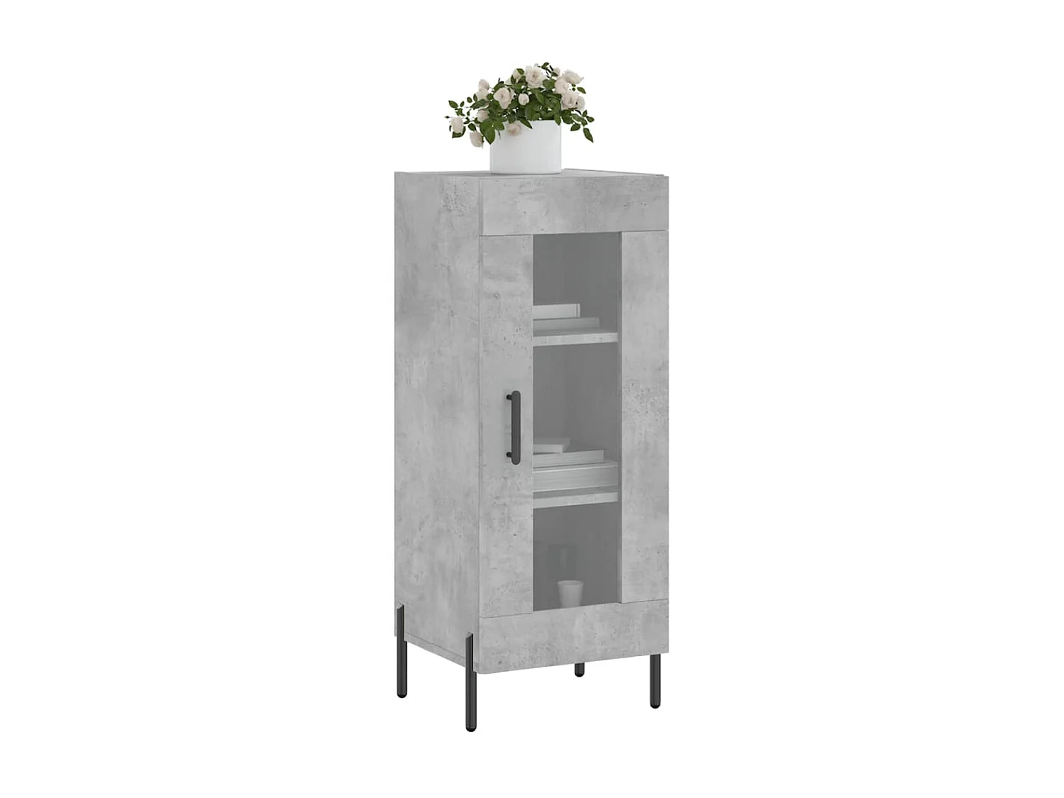 Sideboard Lowboard - Betongrau 34,5x34x90 cm Holzwerkstoff -RM23133
