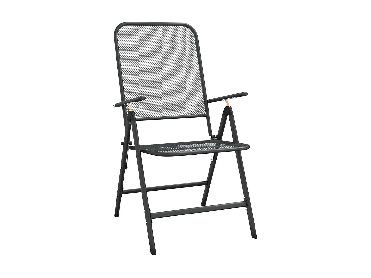 Chaises pliables de jardin 2 pcs Maille métallique Anthracite SEF17410