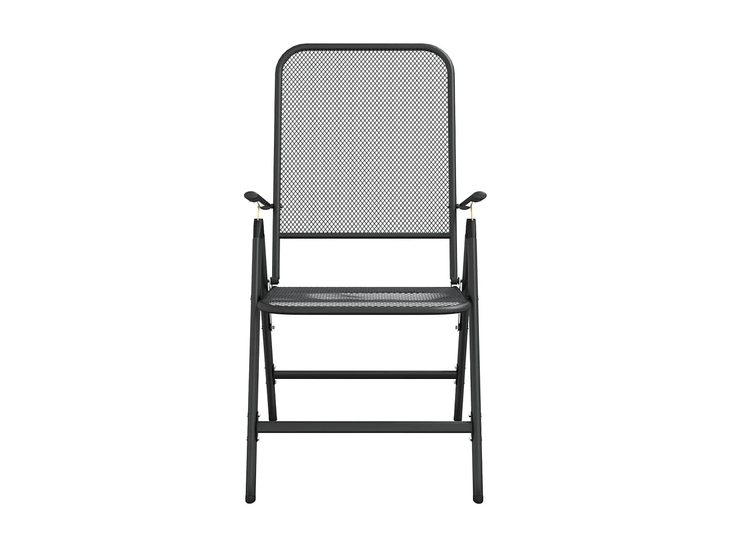 Chaises pliables de jardin 2 pcs Maille métallique Anthracite SEF17410