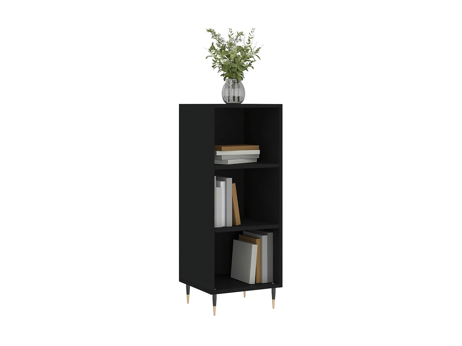 Sideboard Schwarz Anrichte 34,5x32,5x90 cm Holzwerkstoff -RM68887