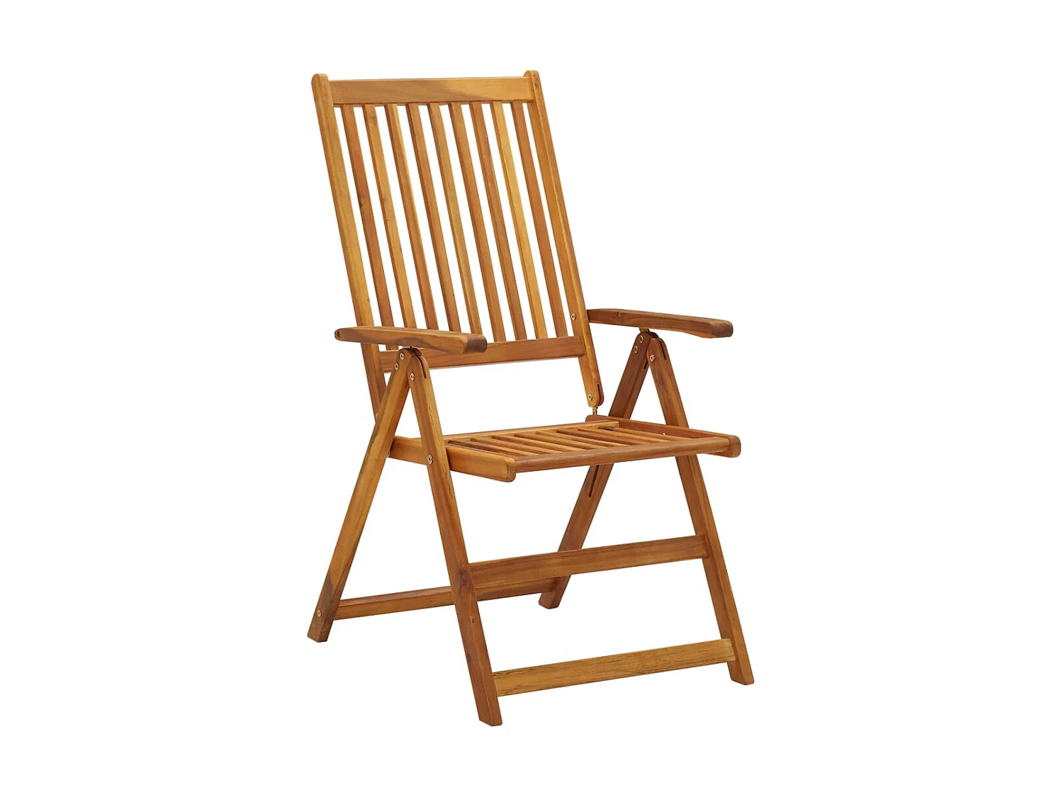 Chaises inclinables de jardin 4 pcs avec coussins Bois d'acacia SEF26075