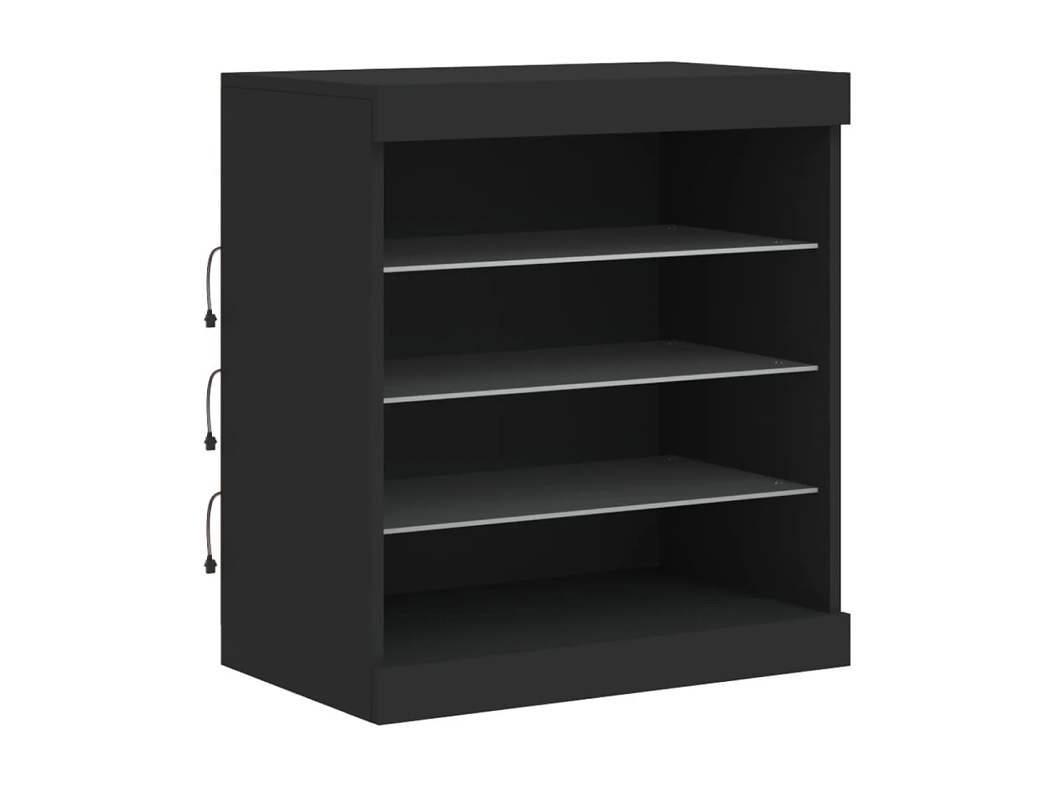Sideboard mit LED-Leuchten Anrichte Schwarz 60,5x37x67 cm -RM70275