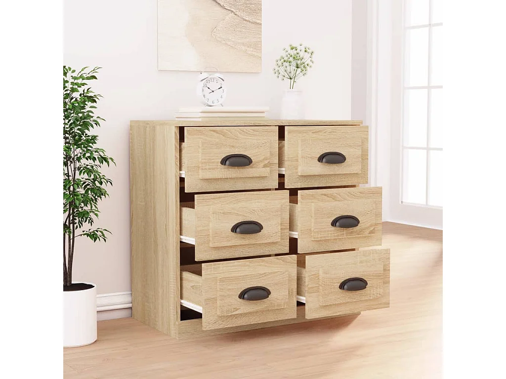 Sideboard Anrichte Sonoma-Eiche 70x35,5x67,5 cm Holzwerkstoff -RM75906