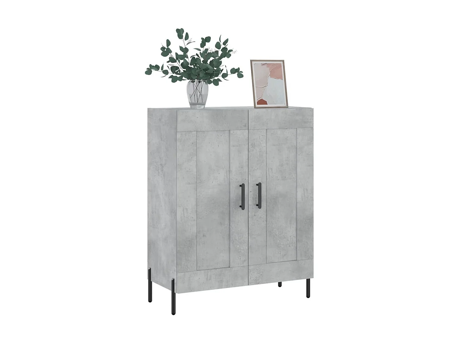 Sideboard Lowboard - Betongrau 69,5x34x90 cm Holzwerkstoff -RM22118