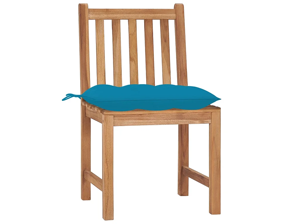 Tuinstoelen 2 st met kussens massief teakhout NL82525