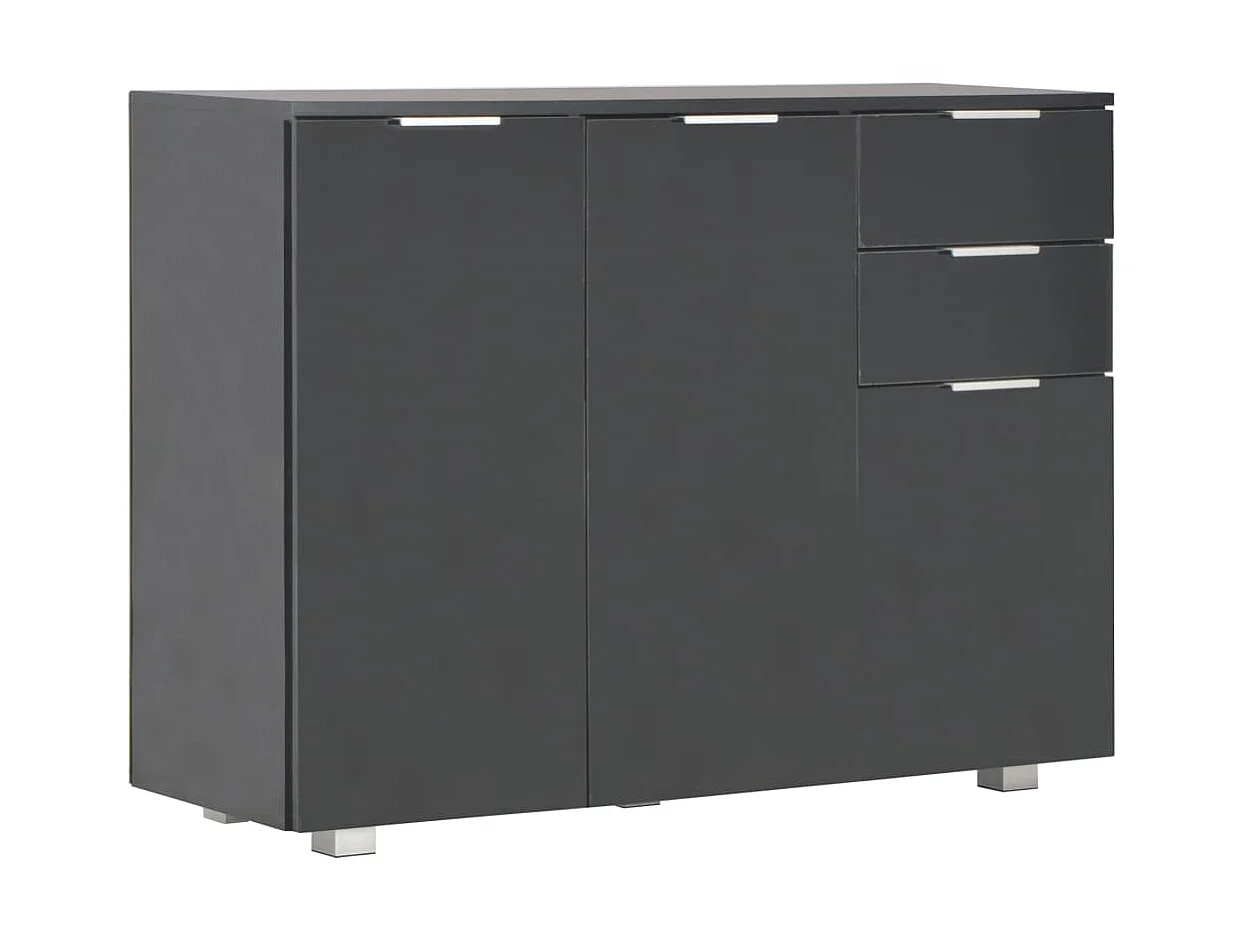 Sideboard Lowboard - Hochglanz-Schwarz 107x35x80,5 cm -RM89670