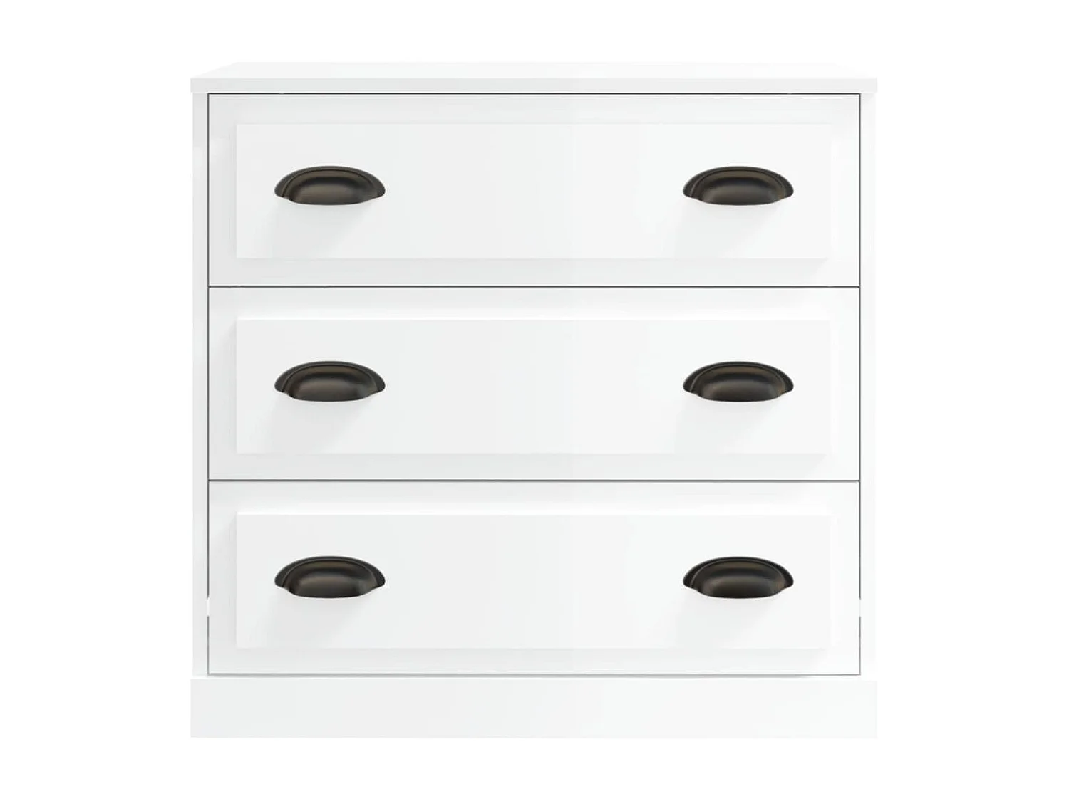 Sideboard Lowboard - Hochglanz-Weiß 70x35,5x67,5 cm Holzwerkstoff -RM47522