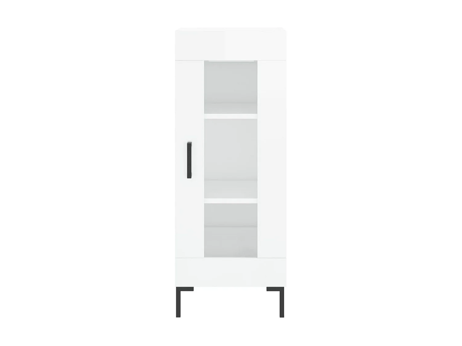 Sideboard Lowboard - Hochglanz-Weiß 34,5x34x90 cm Holzwerkstoff -RM71240