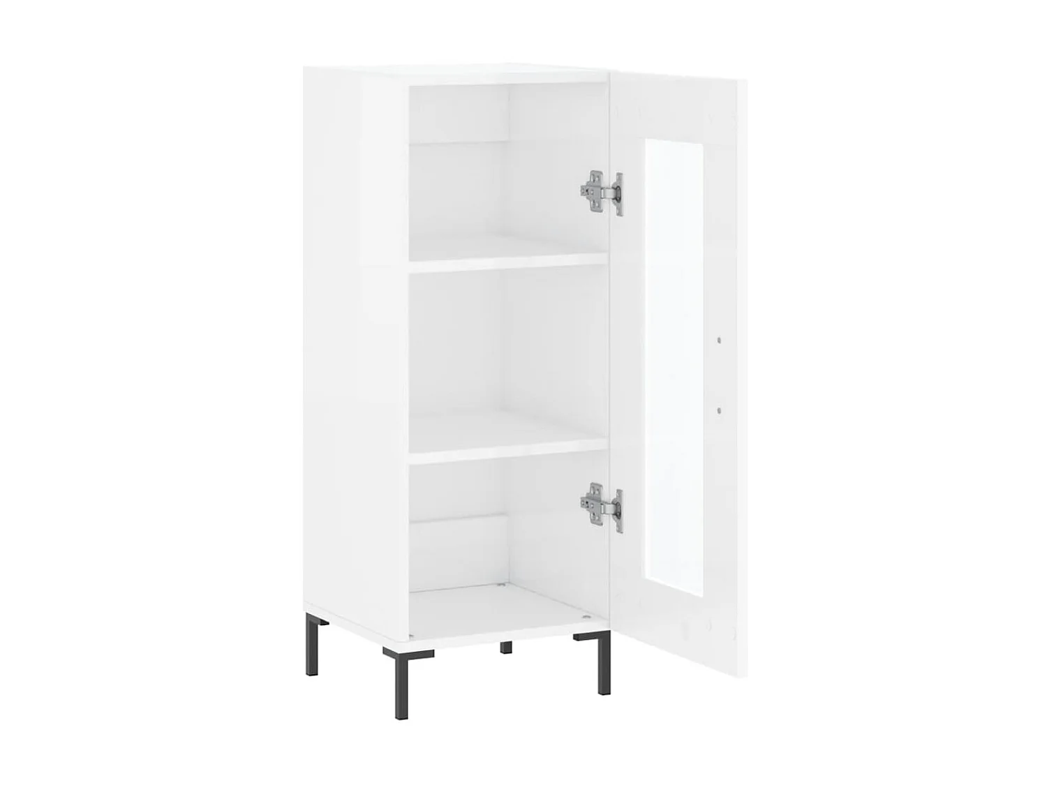 Sideboard Lowboard - Hochglanz-Weiß 34,5x34x90 cm Holzwerkstoff -RM71240