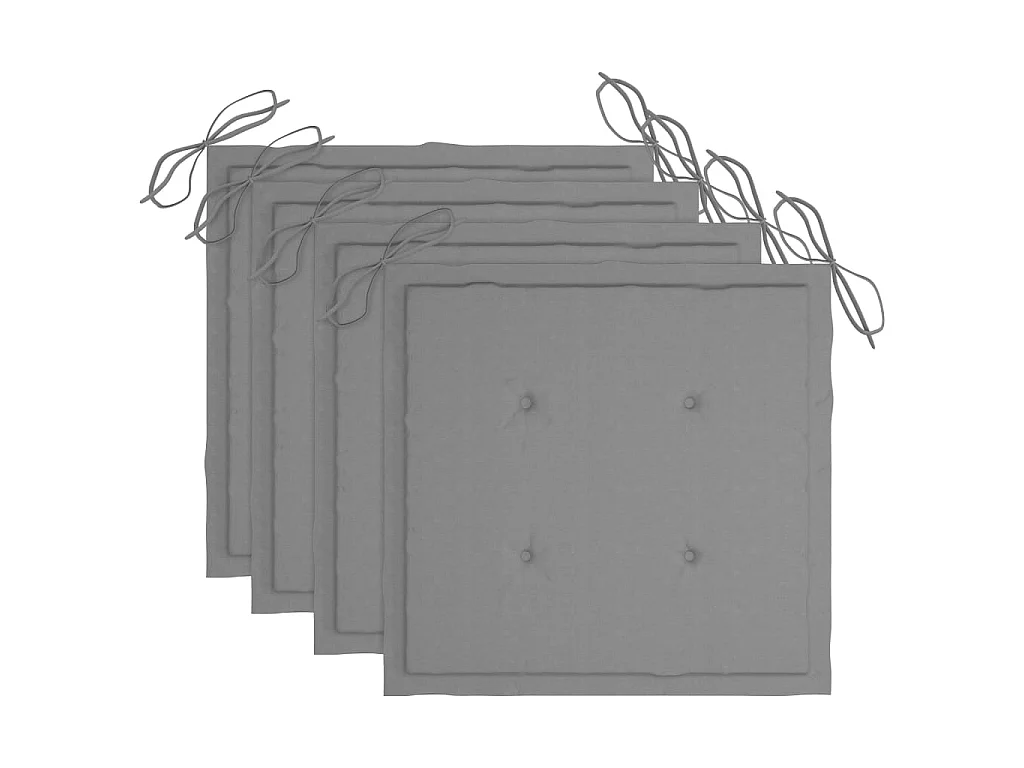 Chaises pliables d'extérieur 4 pcs avec coussins Bois d'acacia SEF37713