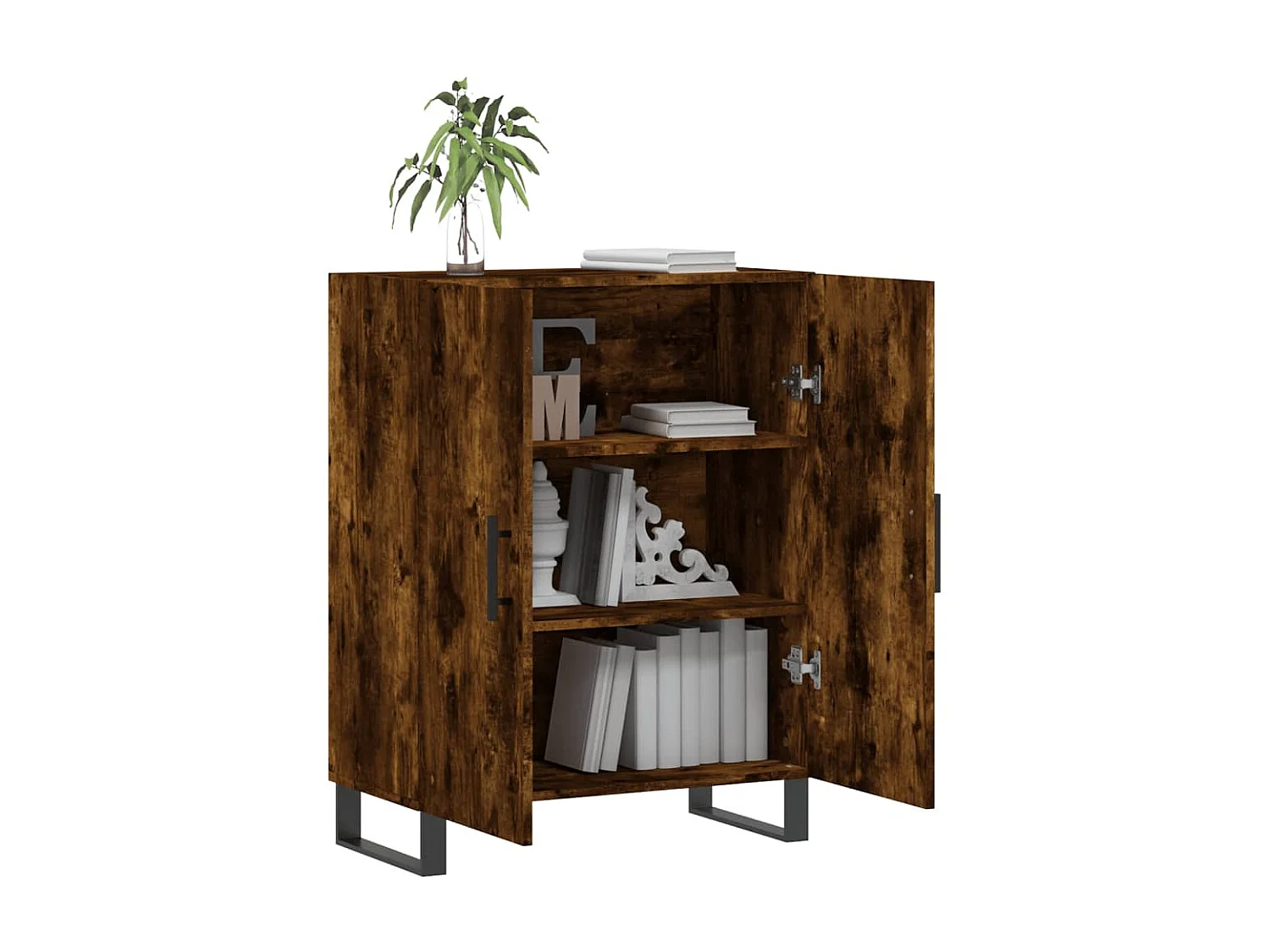 Sideboard Anrichte Räuchereiche 69,5x34x90 cm Holzwerkstoff -RM50743