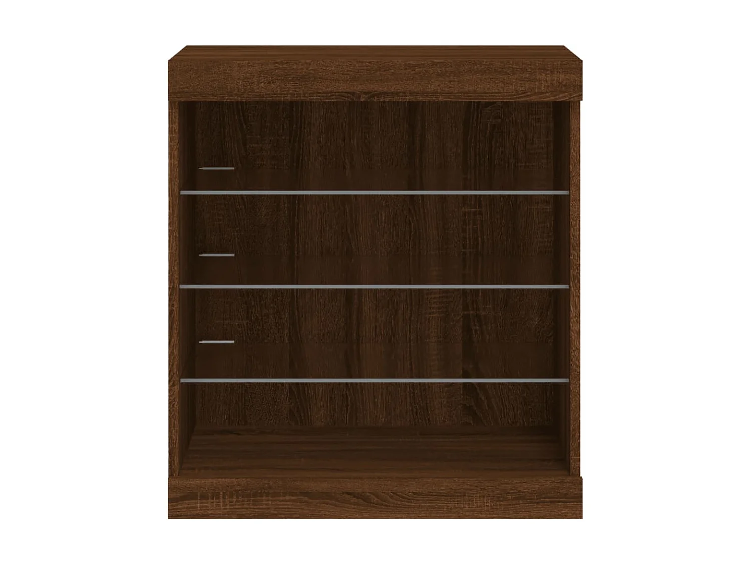 Sideboard Braun Anrichte mit LED-Leuchten Eichen-Optik 60,5x37x67 cm -RM83245