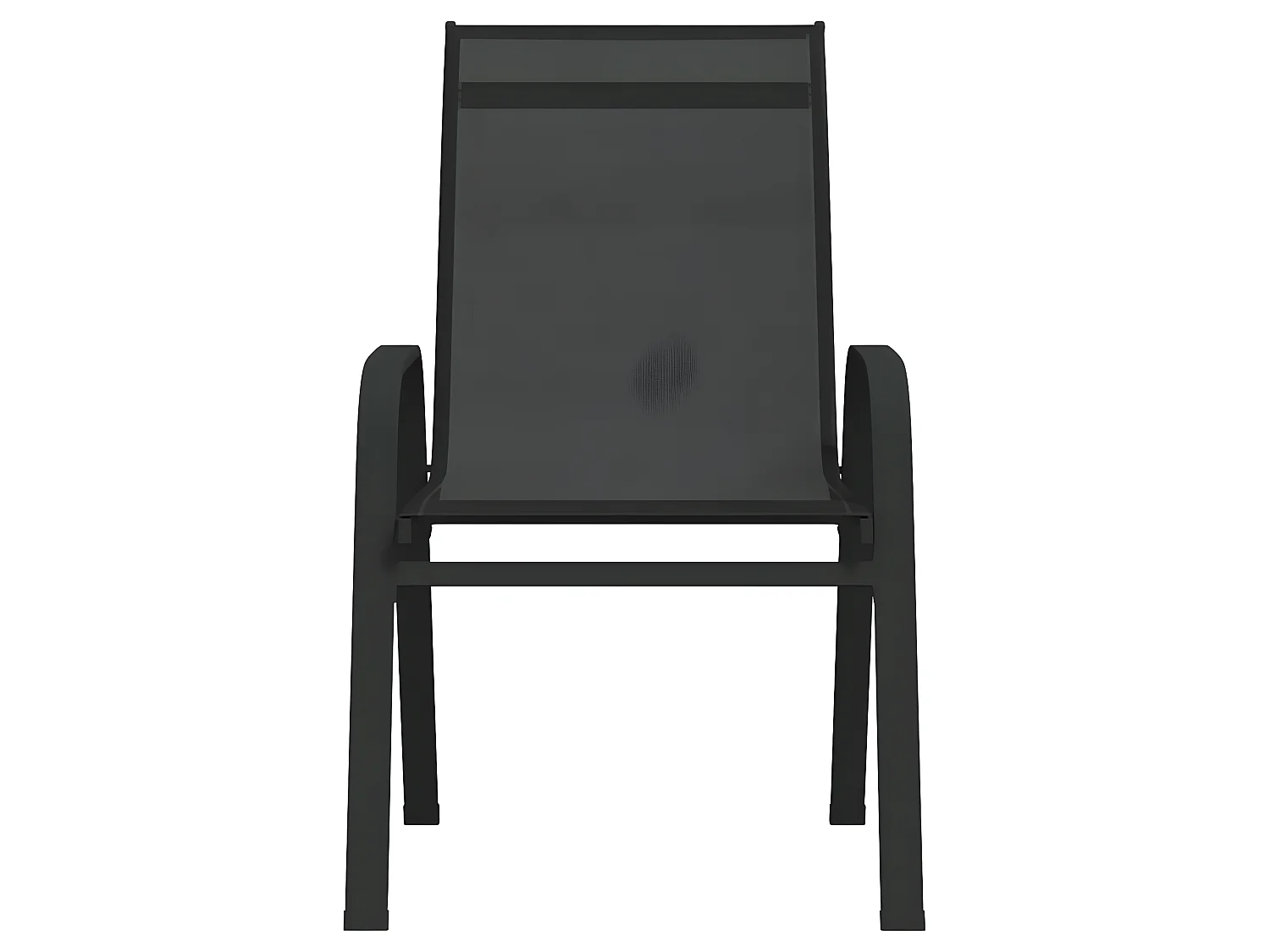 Cadeiras de jardim empilháveis 4 pcs textilene preto PT397990