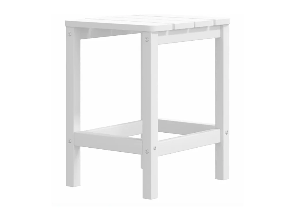 Chaise de jardin Adirondack repose-pied table PEHD Blanc SEF35736