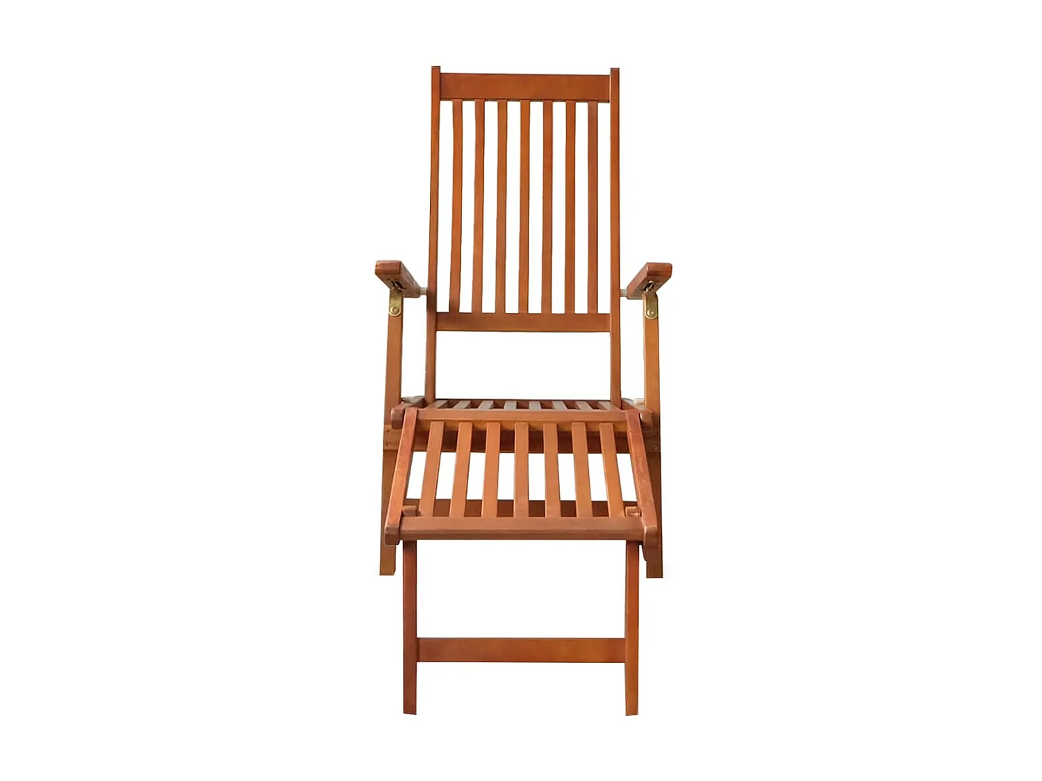 Chaise de terrasse avec repose-pied et coussin Acacia solide SEF28029