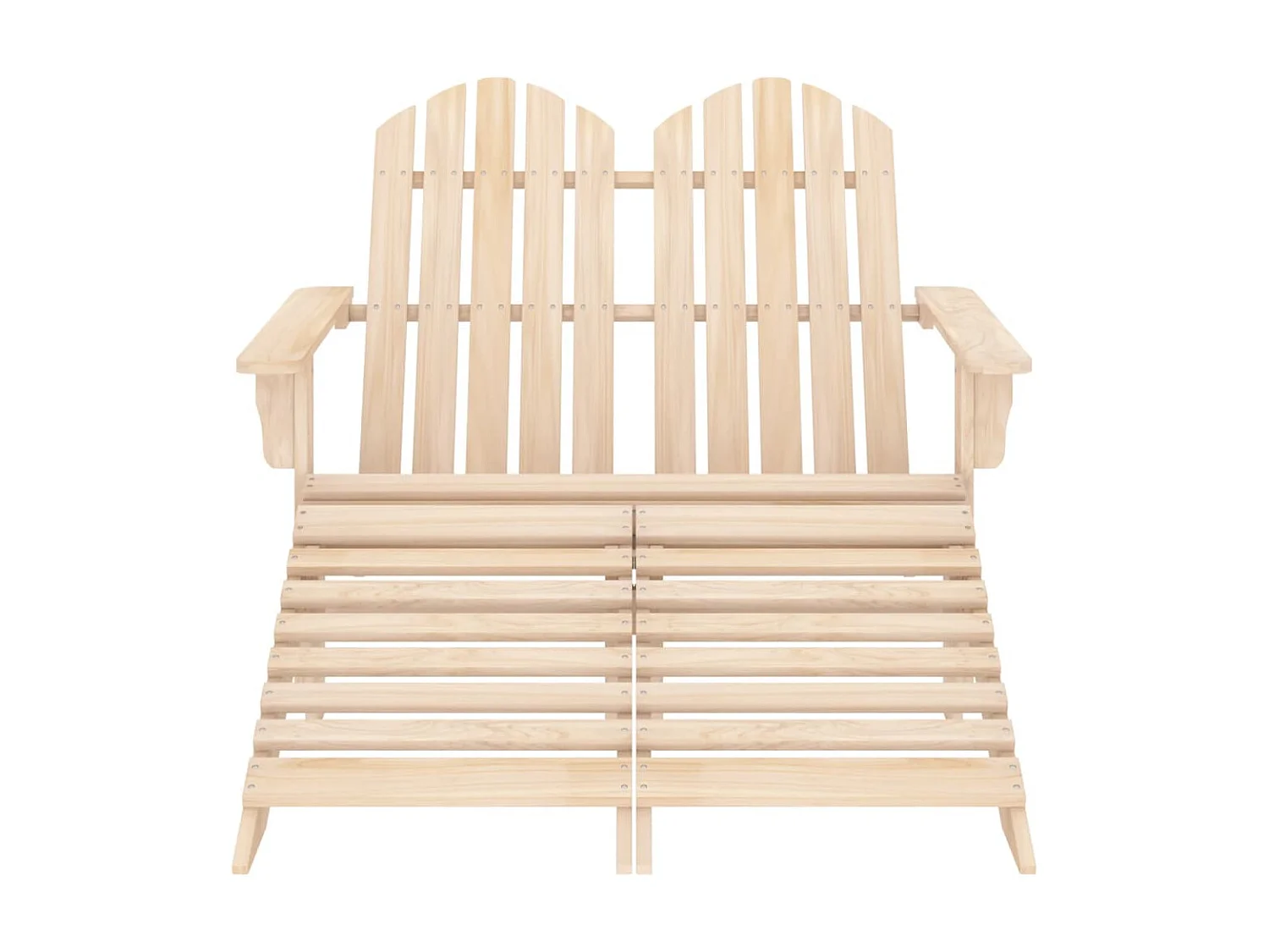 Chaise de jardin Adirondack 2 places et repose-pied Sapin SEF31546