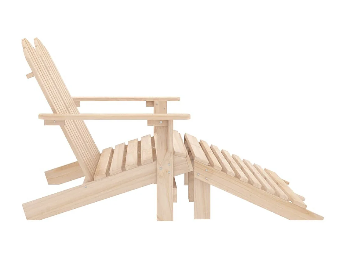 Chaise de jardin Adirondack 2 places et repose-pied Sapin SEF31546