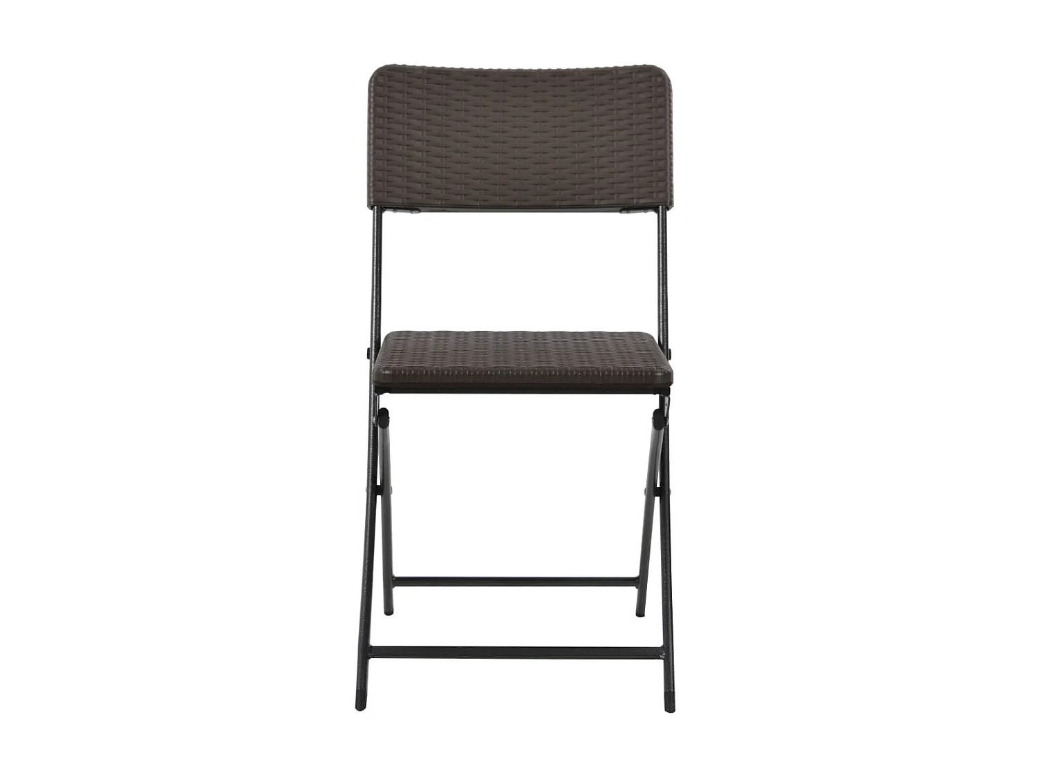 Chaises pliables de jardin 2 pcs PEHD et acier SEF55421