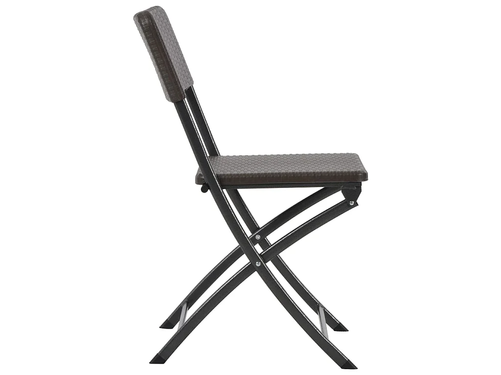 Tuinstoelen inklapbaar 2 st HDPE en staal bruin NL28749