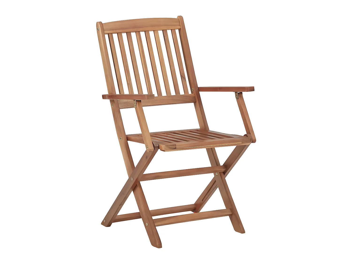 Chaises pliables de jardin 2 pcs avec coussins Bois d'acacia SEF77545