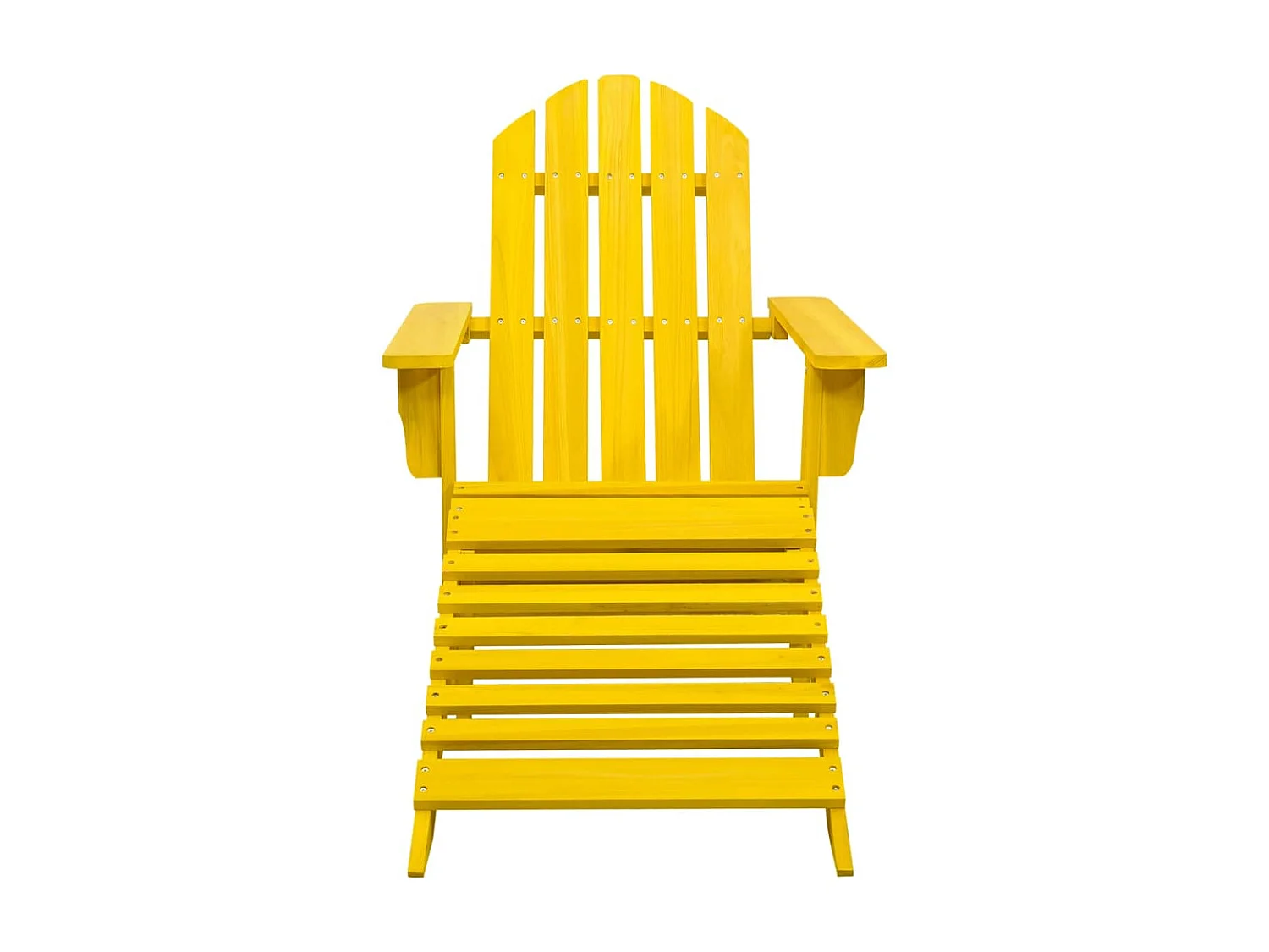 Chaise de jardin Adirondack avec pouf Bois de sapin Jaune SEF37312