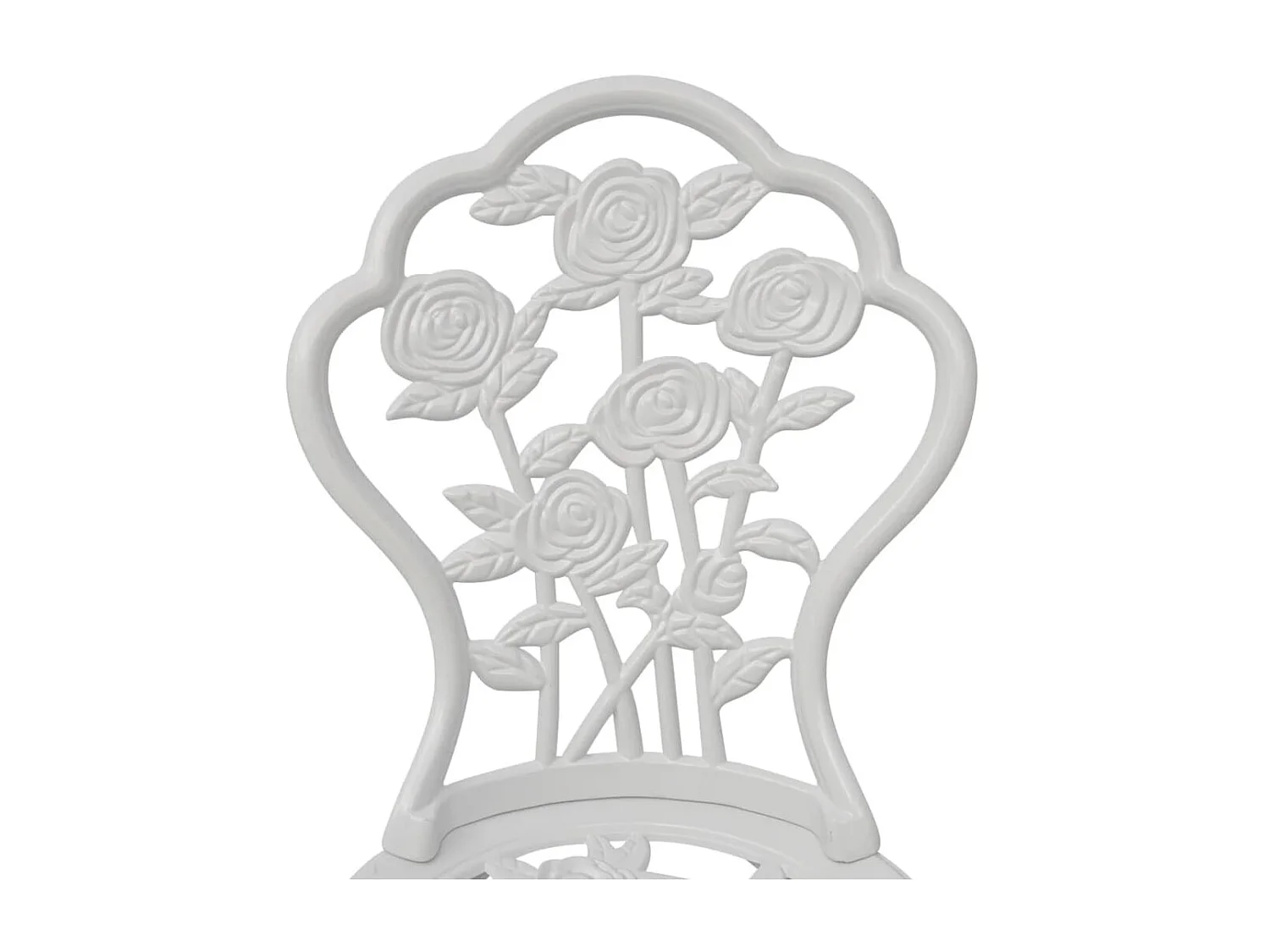 Chaises de bistro 2 pcs Aluminium coulé Blanc SEF57997