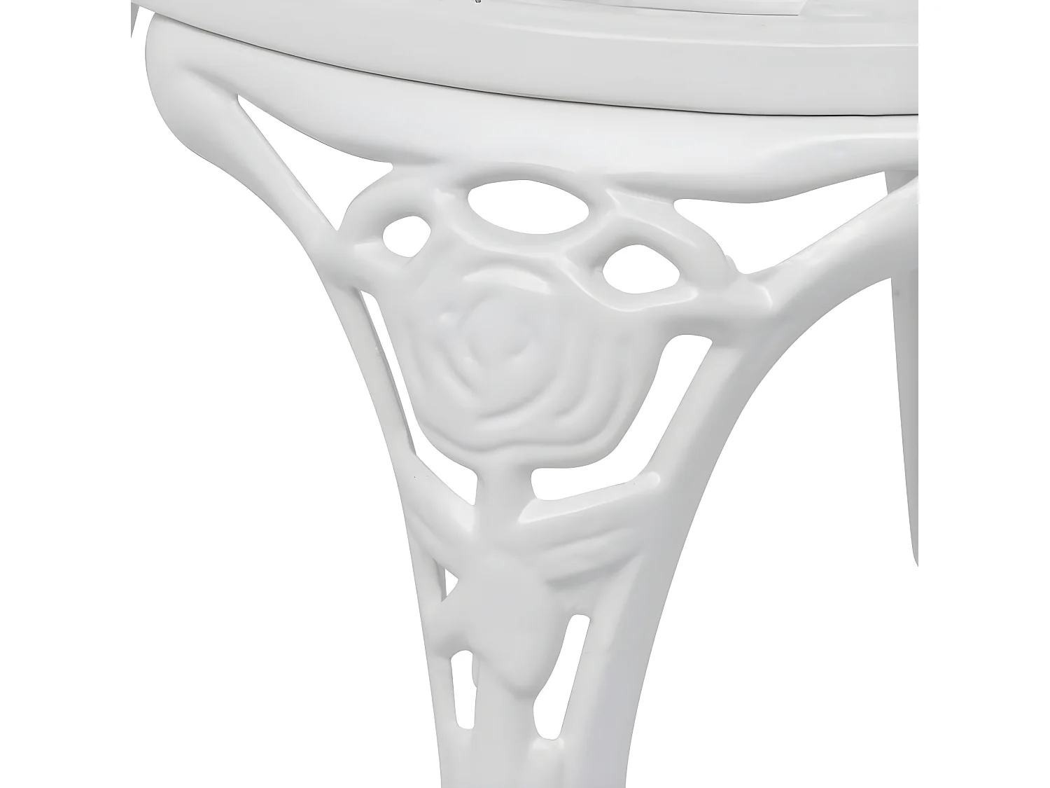 Chaises de bistro 2 pcs Aluminium coulé Blanc SEF57997